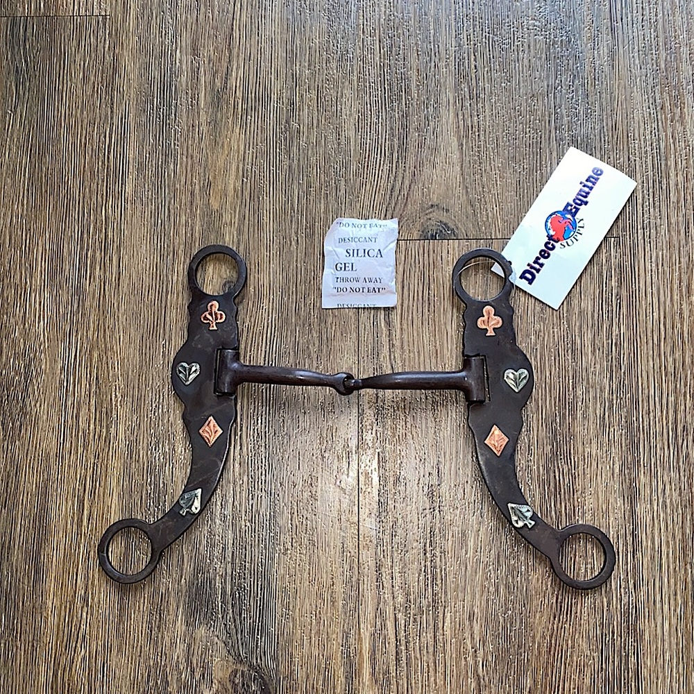 NWT Western Poker Straight Shank Snaffle Bit